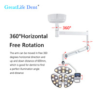 Lampe chirurgicale sans ombre Greatlife Dent 32W 30 LED 100000Lux, lumière médicale adaptée aux unités dentaires