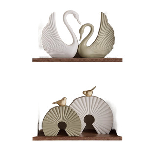 Ornamento di design in resina cigno stile Vintage minimalista Soft <span class=keywords><strong>arredo</strong></span> per soggiorno ingresso TV eco-friendly - Product Image 4