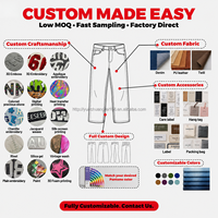 Fabricant de vêtements streetwear pour hommes, pantalons en jean délavé personnalisés OEM ODM avec imprimé graphique œil et ourlet brut, coupe large