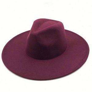 Men High Quality Custom Wool Wide Brim Felt Fedora Hats Unisex Wholesale - Product Image 6