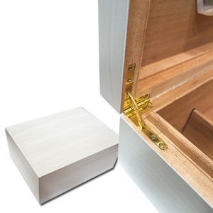 Humidor de cigarros de madera blanca de 40ct de alta calidad, vendedor caliente al por mayor - Product Image 3