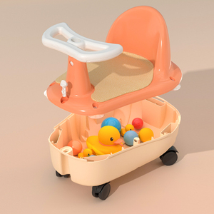 Siège <span class=keywords><strong>de</strong></span> <span class=keywords><strong>bain</strong></span> pour bébé avec ventouses au fond pouvant être transformé en montagnes russes et chaise d'alimentation Chaise <span class=keywords><strong>de</strong></span> <span class=keywords><strong>bain</strong></span> pour bébé multifonctionnelle - Product Image 4