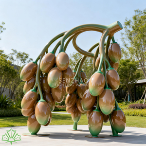 งานประติมากรรมตกแต่งภายนอกอาคารรูปต้นอินทผลัมทำจากเรซิ่นไฟเบอร์กลาส ศิลปะเซินเจา โมเดิร์นสคัลป์เจอร์ - Product Image 2