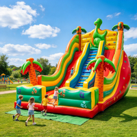 Château gonflable pour enfants avec toboggan, trampoline commercial, location pour fête d'anniversaire en plein air, vente