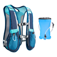Sac à dos d'hydratation léger en polyester compatible avec poche à eau, maille réfléchissante, ajustement réglable pour la course et le cyclisme