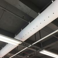 Conduit d'air carré en tissu flexible pour la distribution d'air dans les grands espaces de stockage frigorifique, montage au plafond