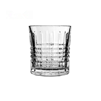 Bouteille en verre cristallin transparent à facettes, personnalisée OEM, 370 ml, style gobelet, imprimée à l'écran, pour whisky, spiritueux, bar