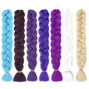 2024 new African Popular Color 165g 82 Inch Crochet Synthetic Fiber outr braiding hair Hair Extensions