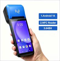 Terminal de paiement portable F1-99 Android 14 pour restaurants, vente en gros, paiement NFC, lecteur de cartes 64 bits, écran tactile POS