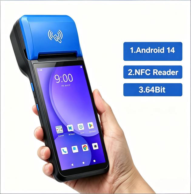 F1-99 Handheld Android 14 Payment Restaurant Wholesale POS Terminal NFC Payment 64Bit Card Reader Touch Screen POS