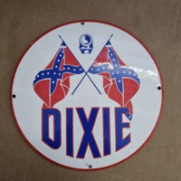 Plaque de décoration intérieure style publicitaire rétro DIXIE, vente en gros, panneaux en émail et porcelaine