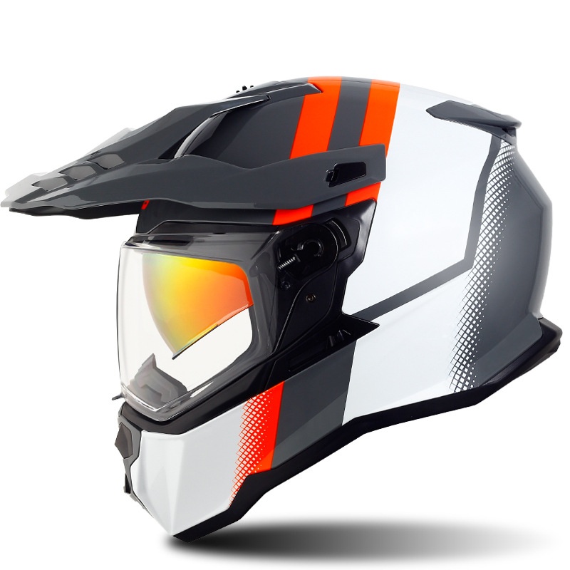 Pista Naranja Gris con Visera Transparente