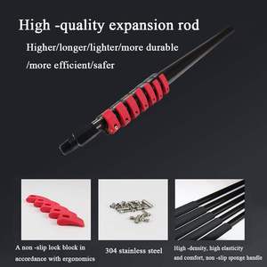 Retractable Aluminum Pole Telescopic Solar Panel Cleaning <b>Brush</b> Water Fed Pole Nylon Bristles Multifunction for <b>Window</b> Cleaning - Product Image 5