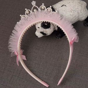 Accesorios para el cabello de corona para niñas pequeñas, abrazadera para el cabello con lazo de malla dulce y banda para el cabello para niños, diadema de corona para niñas - Product Image 6