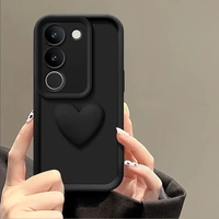 Coque de téléphone 3D en forme de cœur, design populaire, pour Galaxy S24 ultra S23 Plus A54 A53 A52 A51, texture givrée, antichoc, protection mobile