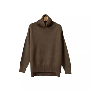 Hot Selling <strong>Ladies</strong> Winter Sweater Thick Warm <strong>Turtle</strong> <strong>Neck</strong> Asymmetrical Hem Pullover Long Casual Korean Style <strong>Jumper</strong> - Product Image 2