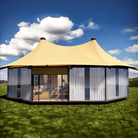 Tente pyramidale indienne de luxe en verre, imperméable, pour événements, mariages, foires commerciales, camping, glamping, toutes saisons