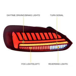Adecuado para 09-17 Volkswagen <span class=keywords><strong>Scirocco</strong></span> Montaje de luz trasera Modificación LED Luces de conducción, luces de freno, señal de giro secuencial - Product Image 5