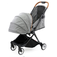 Poussette bébé portable légère pour cabine de voyage en avion Taille EN & ASTM Matériau durable en métal et tissu certifié