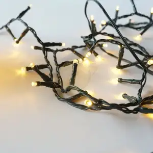 Fil de PVC blanc chaud étanche IP67 LED chaîne lumineuse chaîne fée clip arbre lumière pour la décoration de fête de Noël de vacances