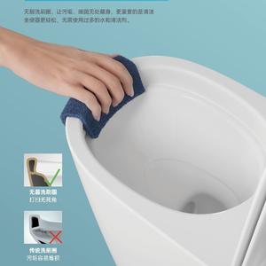 โถสุขภัณฑ์แบบตั้งพื้น Chaozhou ระบบไซฟอน 36 ลิตร ป้องกันกลิ่น ป้องกันการแข็งตัว ป้องกันการแตกร้าว ดีไซน์ไร้ขอบ ผลิตจากโรงงานโดยตรง - Product Image 3