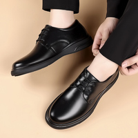 Mocassins à lacets en cuir de vachette avec plateforme, amorti, respirants, anti-odeurs, style rétro