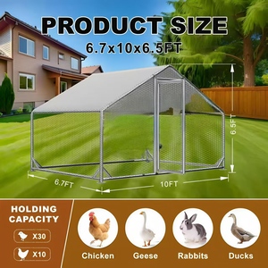 โครงสร้างเหล็กสำเร็จรูปสำหรับงานหนัก |   พื้นที่อยู่อาศัยกว้างขวางสำหรับไก่ เป็ด ห่าน และกระต่าย |   ทนทานต่อสภาพอากาศและติดตั้งง่าย - Product Image 6