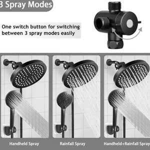 Anti-leak Nozzles 6 Inch High Pressure Rainfall Showerhead <b>Shower</b> Head With Handheld Combo Adjustable Swivel <b>Shower</b> Head - Product Image 3