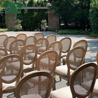 Chaises de salle à manger en bois massif de style Louis XV pour mariage