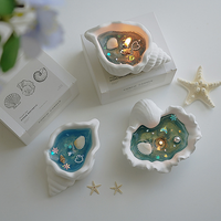 Cadeaux décoratifs pour la maison Bougie aromatique de conque sans fumée faite à la main Bougies parfumées en cire de gelée de coquillage créatif