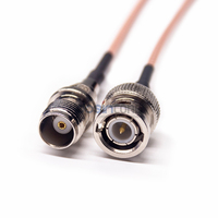 Câble coaxial RG316 50 Ohm, pigtail BNC mâle vers TNC femelle droit pour test de capteur radar