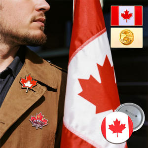 カスタムカナダ国旗エナメルラペルピンメープルリーフハートシンボルメタルバッジナショナルデーギフトアイテムツーリストお土産バルクOEM - Product Image 5