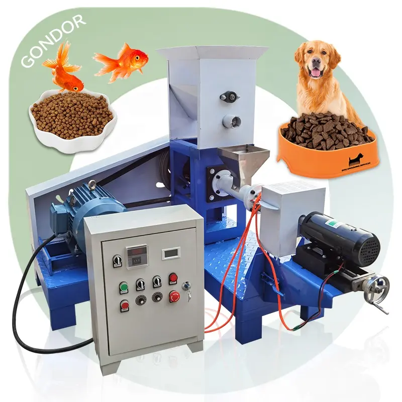 2 Ton Portable Pet Animal Sinking Floating Fish Feed Granulator Pallet Pellet Mill Machine for Dryer per Hour
