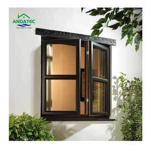 Diseños modernos de ventana de casa, manivela de aluminio revestida de madera, ventana abatible abierta, ventana de arco para ventanas en forma de arco de Villa - Product Image 3