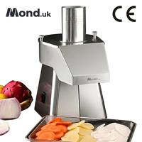 Mond.uk Commerciële volautomatische multifunctionele fruit- en groentesnijder Elektrische zware voedselsnijder Roestvrijstalen mes