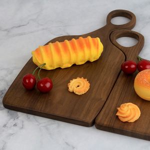 <b>Black</b> Walnut Wood Cutting <b>Board</b> 35x38x1.5cm Easy To Clean Kitchen Chopping Block Rectangle Shape Solid Wood For Food Prep - Product Image 4