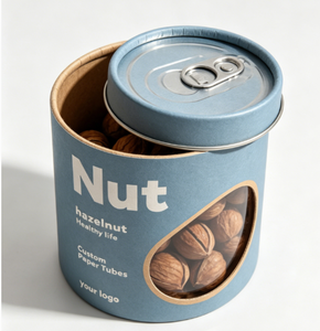 Custom Food-Grade Paper Tube Packaging for Nuts Durable and Eco-Friendly Dried Food Snack Paper Can Packaging - Product Image 5