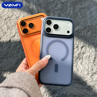 Étui magnétique VAWI B440 givré effet peau pour iPhone 17 Pro Max, coque antichoc en PC avec aimants