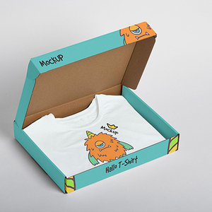 Boîte en carton ondulé pliable personnalisée verte avec logo pour le transport postal et l'emballage de cadeaux vestimentaires - Product Image 1
