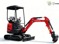 Mini-excavatrice sur chenilles d'occasion LANDWARD XT20 2 tonnes, norme EPA EURO 5, avec flèche pivotante pour moteur, pompe, travaux agricoles, aménagement paysager et construction