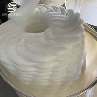 Polyester Tops Tow Fiber 2.5dx88mm 3dx88mm Semi-Dull Raw White Virgin Wool Yarn Spinning for Filling Material Concrete 3D