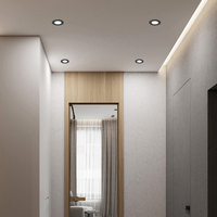 Spot LED Encastré en Aluminium pour Plafond, Éclairage Intérieur de Gros à Trois Couleurs Changeantes