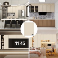 Panneau MDF mélaminé couleur unie pour cuisine, décoration intérieure haut de gamme, finition lisse résistante aux rayures, ignifuge et résistant à l'humidité