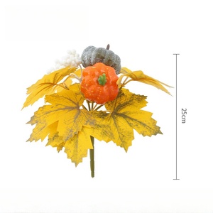 Zucche artificiali Decorative bacche finte piante autunnali per feste festa del papà aggiungere rami di alberi per decorazioni all'aperto - Product Image 4