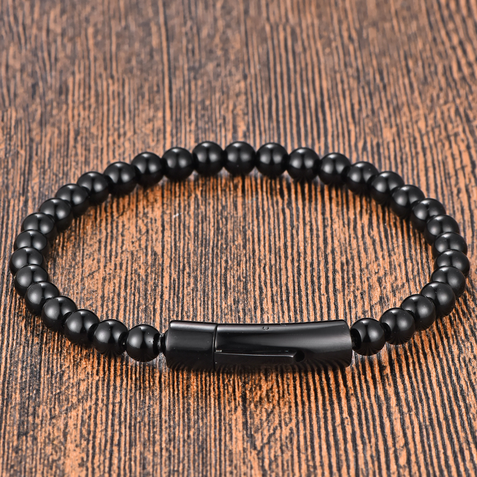 Stainless Steel Leather Bracelet-3