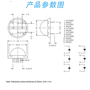 Feux indicateurs LED rouges et verts de qualité industrielle DLC-6SRD, 20 mm, IP20, haute luminosité, CRI élevé 80-90, durée de vie de 50 000 heures - Product Image 5