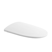Housse de siège de toilette en plastique PP avec charnière en acier inoxydable Accessoires pour bols de toilette d'hôtel et de salle de bains en céramique