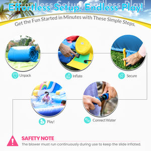 Çift şeritli şişme su kaydırağı PVC su kaydırağı kuru ıslak şişme slayt büyük sıçrama havuzu ve tırmanma ile - Product Image 6