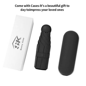 Parapluie de poche super mini 5 plis 19 pouces 6K, parapluie compact plié de 18 cm avec pochette - Product Image 5