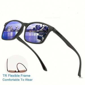 Lunettes de soleil de conduite classiques personnalisées avec logo pour hommes et femmes, lunettes de protection UV400 à monture carrée polarisées pour le sport et la conduite - Product Image 1